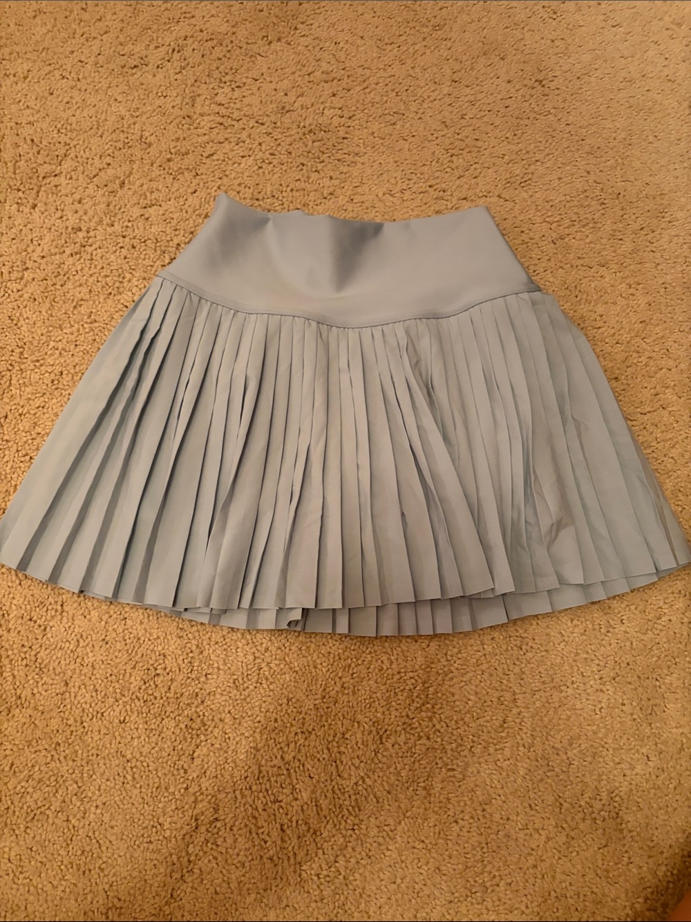 ALO Yoga Light Blue Pleated Skater Skirt